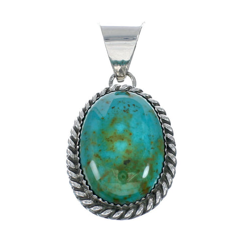 Navajo Native American Turquoise Sterling Silver Pendant SN20088